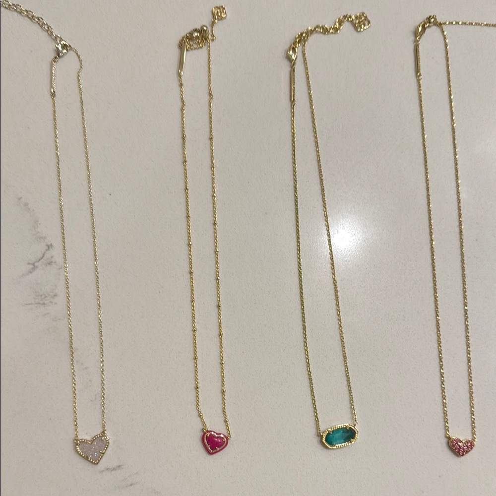 Kendra Scott Gemstone Necklace Set of 4